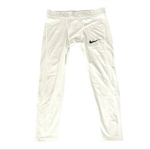 Nike Pro Dri-FIT White Men’s Compression Tights Size L